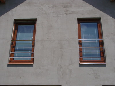 Nerezové zábradlí Francouzských oken